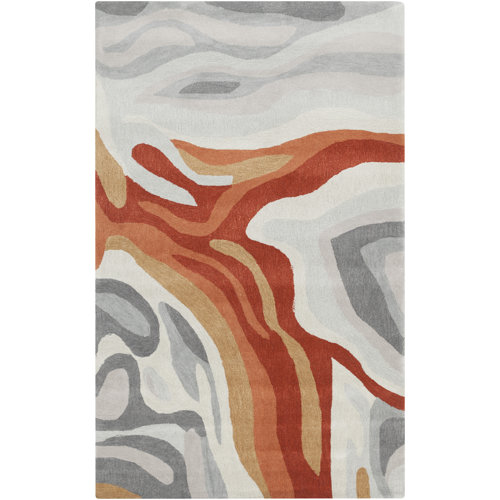 Surya Pigments Burnt Orange/Gray Area Rug & Reviews Wayfair