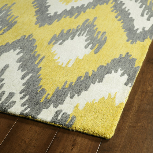 Global Inspirations Yellow & Grey Area Rug Wayfair