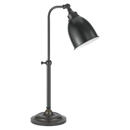Cal Lighting Adjustable Pharmacy 25" H Table Lamp with Bowl Shade