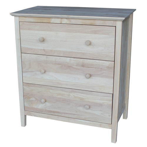 International Concepts Shaker Style 3 Drawer Chest ...