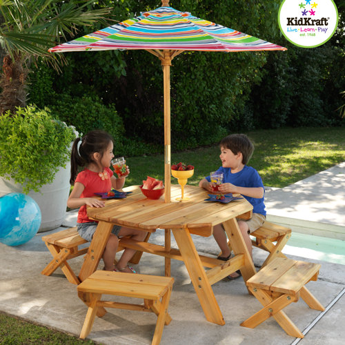 KidKraft Kids' 5 Piece Table and Stool Set