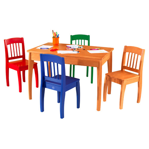 KidKraft Euro Honey Kids 5 Piece Table and Chair Set KidKraft Euro Honey Kids 5 Piece Table and Chair Set