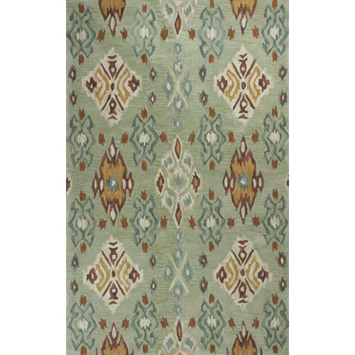 KAS Rugs Anise Seafoam Allover Green Ikat Area Rug & Reviews Wayfair