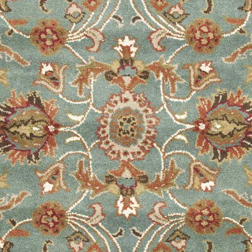 Heritage Blue/Brown Floral Area Rug Wayfair
