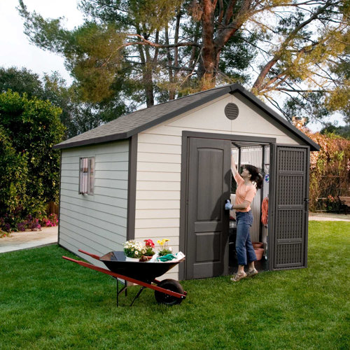 Lifetime 10.5 Ft. W x 13 Ft. D Plastic Storage Shed &amp; Reviews ...