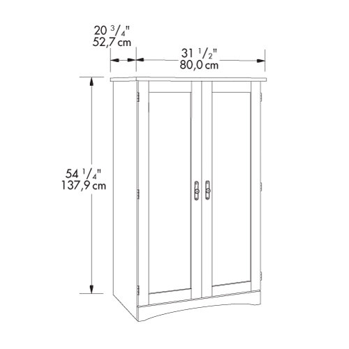 Sauder Harvest Mill Desk Armoire & Reviews Wayfair