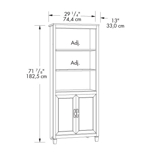 Sauder Edge Water 71.88" Bookcase & Reviews Wayfair