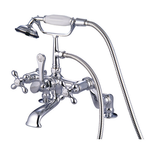 ... of Design Hot Springs Deck Mount Clawfoot Tub Faucet with Handshower