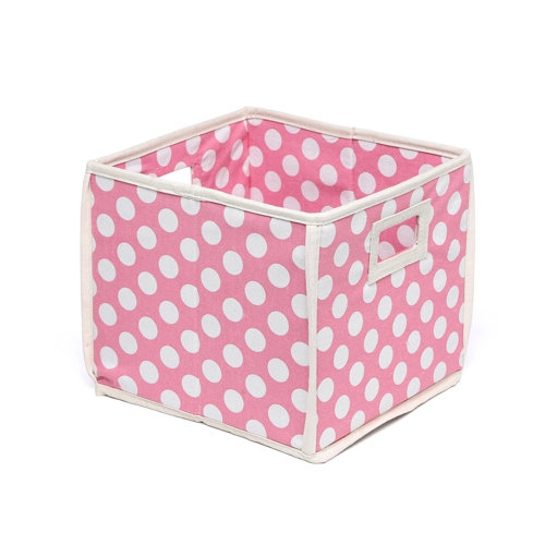 Badger Basket Folding Storage Cube in Polka Dot & Reviews Wayfair