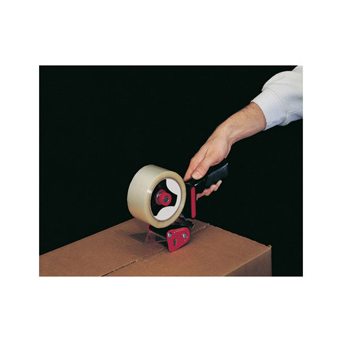 Universal Products Handheld Box Sealing Tape Dispenser in Black and Red