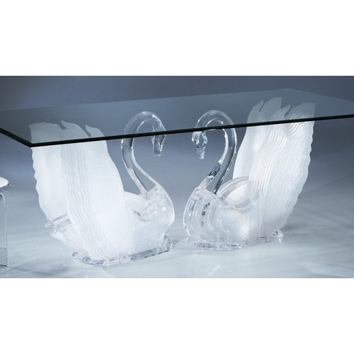 Acrylic Legend Swan Rectangular Dining Table Base Wayfair