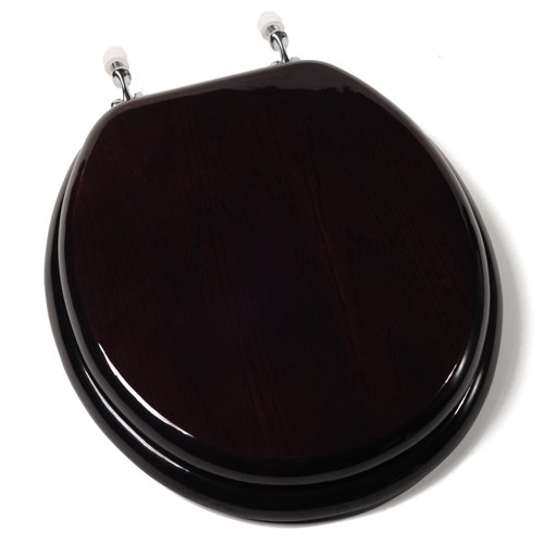 Comfort Seats Designer Solid Round Wood Toilet Seat with Hinges & Reviews Wayfair