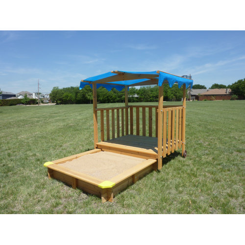 Swing Town Sand N Shade 4' Rectangular Sandbox with Cover & Reviews