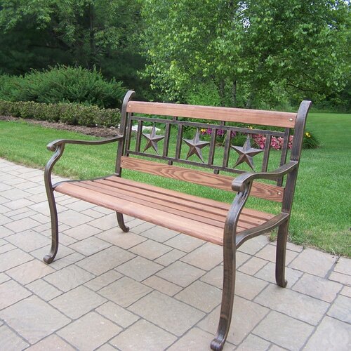 Best Buy Triple Star Metal And Wood Park Bench By Oakland Living Best