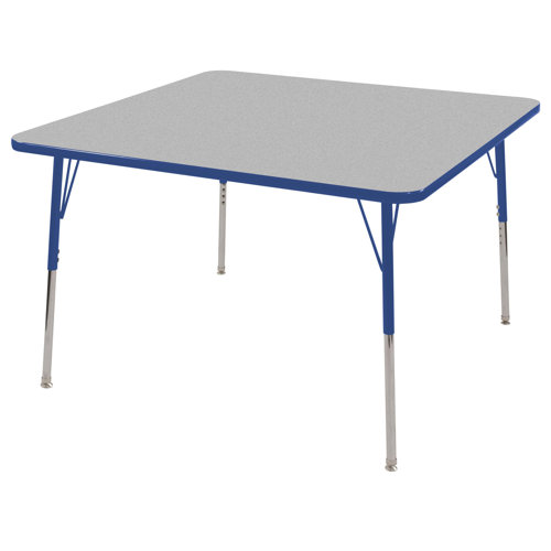 ECR4kids 48" Square Adjustable Activity Table in Gray