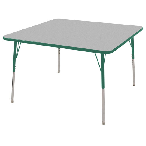 ECR4kids 48" Square Adjustable Activity Table in Gray