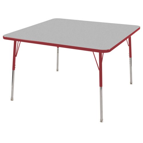 ECR4kids 48" Square Adjustable Activity Table in Gray