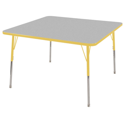 ECR4kids 48" Square Adjustable Activity Table in Gray