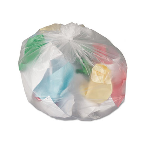 Whitehall Hi-Density Can Liners, 24 x 23, 6 mic, Clear, 20 Rolls of 50 Bags, 1000/Carton