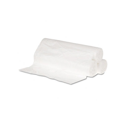 Whitehall Hi-Density Can Liners, 24 x 23, 6 mic, Clear, 20 Rolls of 50 Bags, 1000/Carton