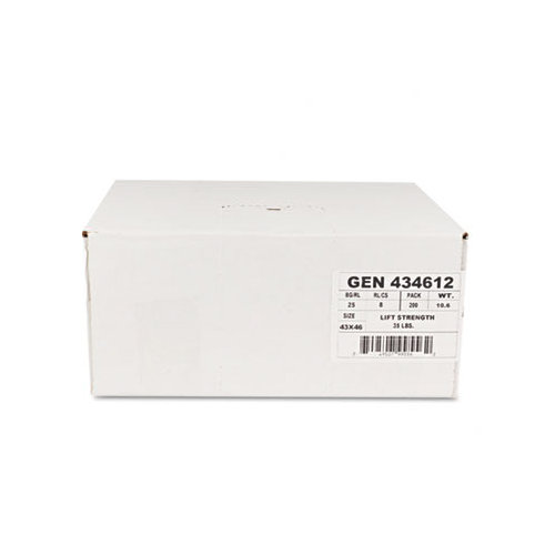 Whitehall Hi-Density Can Liners, 24 x 23, 6 mic, Clear, 20 Rolls of 50 Bags, 1000/Carton
