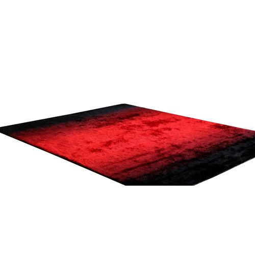 Abbyson Living Bliss Black / Red Shag Indoor/Outdoor Area Rug & Reviews