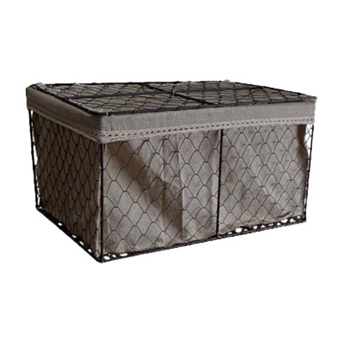 Cheungs 3 Piece Rectangular Lined Wire Storage Basket Set II & Reviews