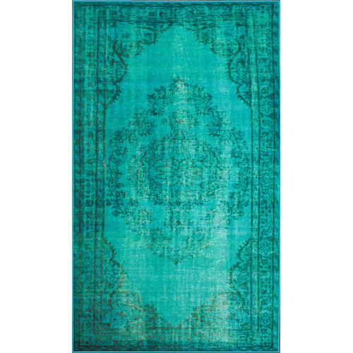 nuLOOM Remade Distressed Overdyed Turquoise Area Rug & Reviews Wayfair