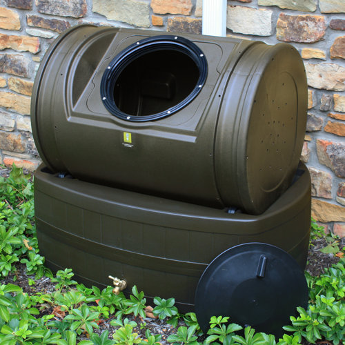Good Ideas Compost Wizard Hybrid 7 Cu. Ft. Tumbler Composter and 47