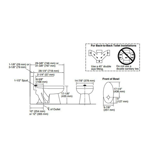 Highline 1.6 Or 1.28 Flushometer Bowl with Bedpan Lugs Wayfair