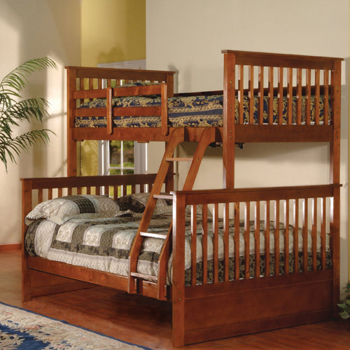 Designs InRoom Designs Twin Over Full Bunk Bed with Built-In Ladder ...