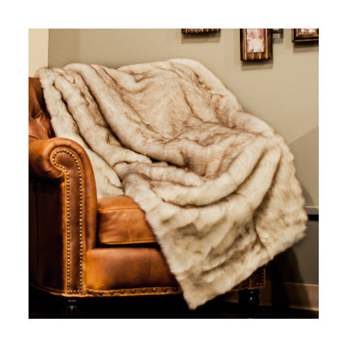 Posh Pelts Arctic Fox Faux Fur Throw Blanket & Reviews Wayfair
