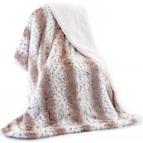 Posh Pelts Lynx Jacquard Faux Fur Throw Blanket & Reviews Wayfair