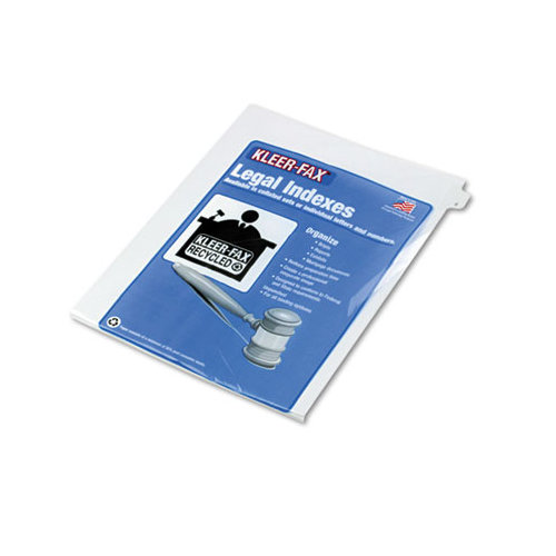 Kleer-Fax, Inc. 90000 Series Legal Exhibit Index Dividers, Side Tab, Printed "1", 25/Pack