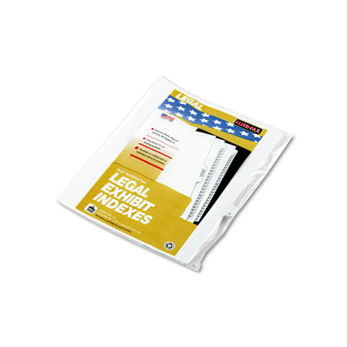 Kleer-Fax, Inc. 90000 Series Legal Exhibit Index Dividers, Side Tab, Printed "1", 25/Pack