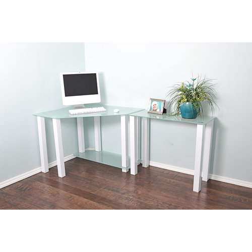 RTA-Home-And-Office-White-Lines-Corner-Computer-Desk -with-Modular-Right-Extension-and-Shelf.jpg - Corner Desk With Shelves Above : Corner Computer Desk with Modular Right  Extension and Shelf Wayfair