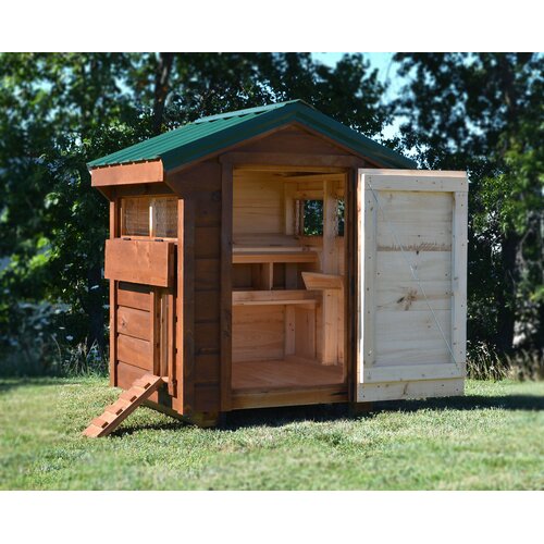  Tools Trio Amish-Made Solid Wood Chicken Coop for up to 7 Chickens