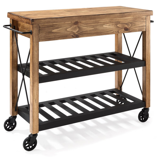 Crosley Kitchen Cart with Wood Top I & Reviews | Wayfair