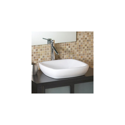 ... Square Semi-Recessed Ceramic Vessel Bathroom Sink & Reviews Wayfair