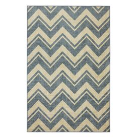 Strata Blue Lascala Chevron Stripe Area Rug