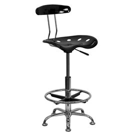 Adjustable Height Drafting Task Chair with Chrome Base