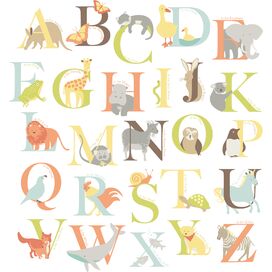 Art Kit Alphabet Zoo Wall Decal