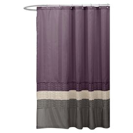 Terra Polyester Shower Curtain in Blue & Chocolate