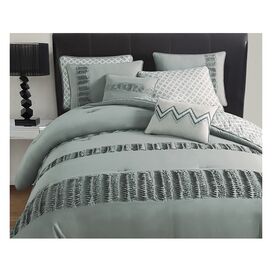 Keisha Comforter Set in Gray & Purple