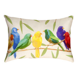 Birds of a Feather Indoor/Outdoor Lumbar Pillow