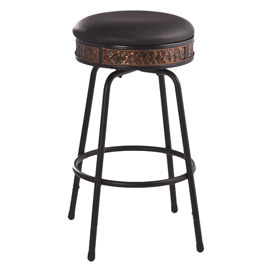 Pino Adjustable Bar Stool in Zebra Brown