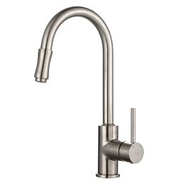 Kitchen Faucet with Lever Handle & Pull Down Hose