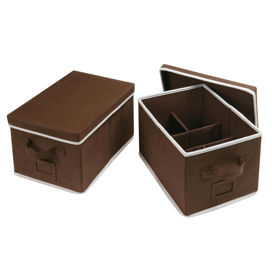 2 Piece Folding Storage Basket Set
