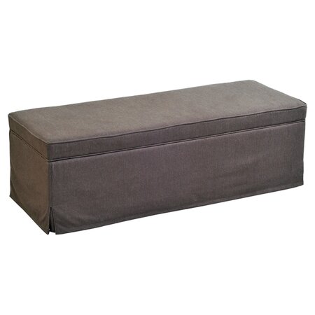 Skirted Storage Bench in Grey