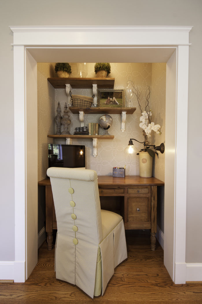 Desk Nook Contemporary Living Room Photos by Embellish Interiors